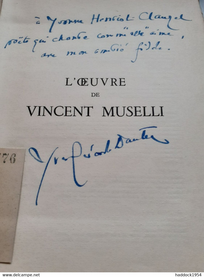 L'oeuvre De Vincent Muselli YVES-GERARD LE DANTEC Jean-renard 1944 - Arte