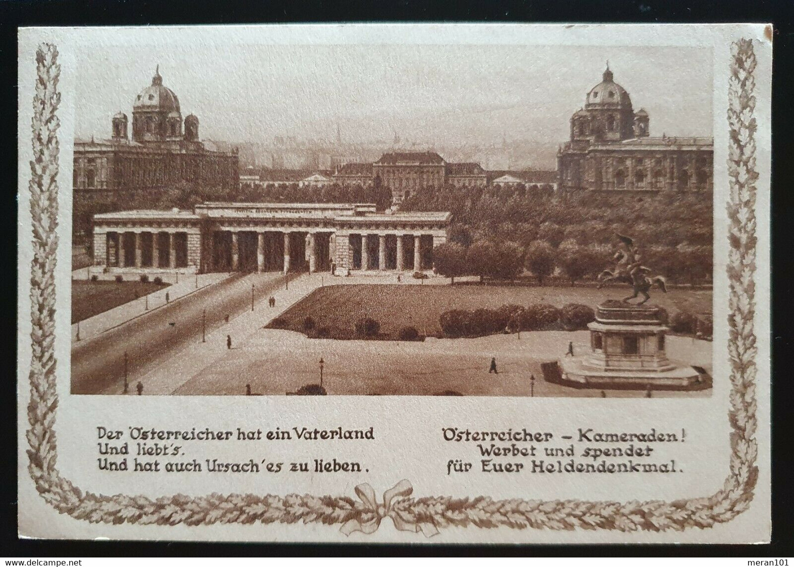 Österreich 1934, Offizielle Postkarte Österreichisches Heldendenkmal Ungebraucht - Altri & Non Classificati