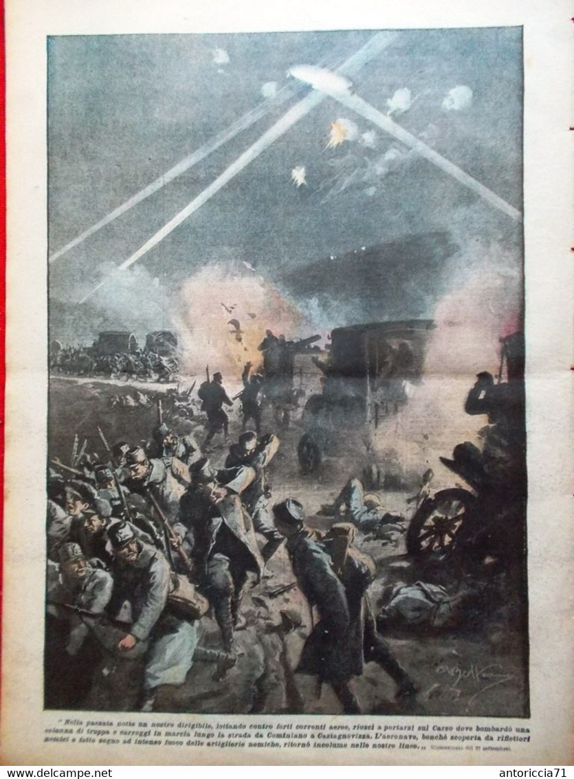 La Domenica Del Corriere 8 Ottobre 1916 WW1 Rubbia Pessina Losito Somme Vojussa - Guerra 1914-18