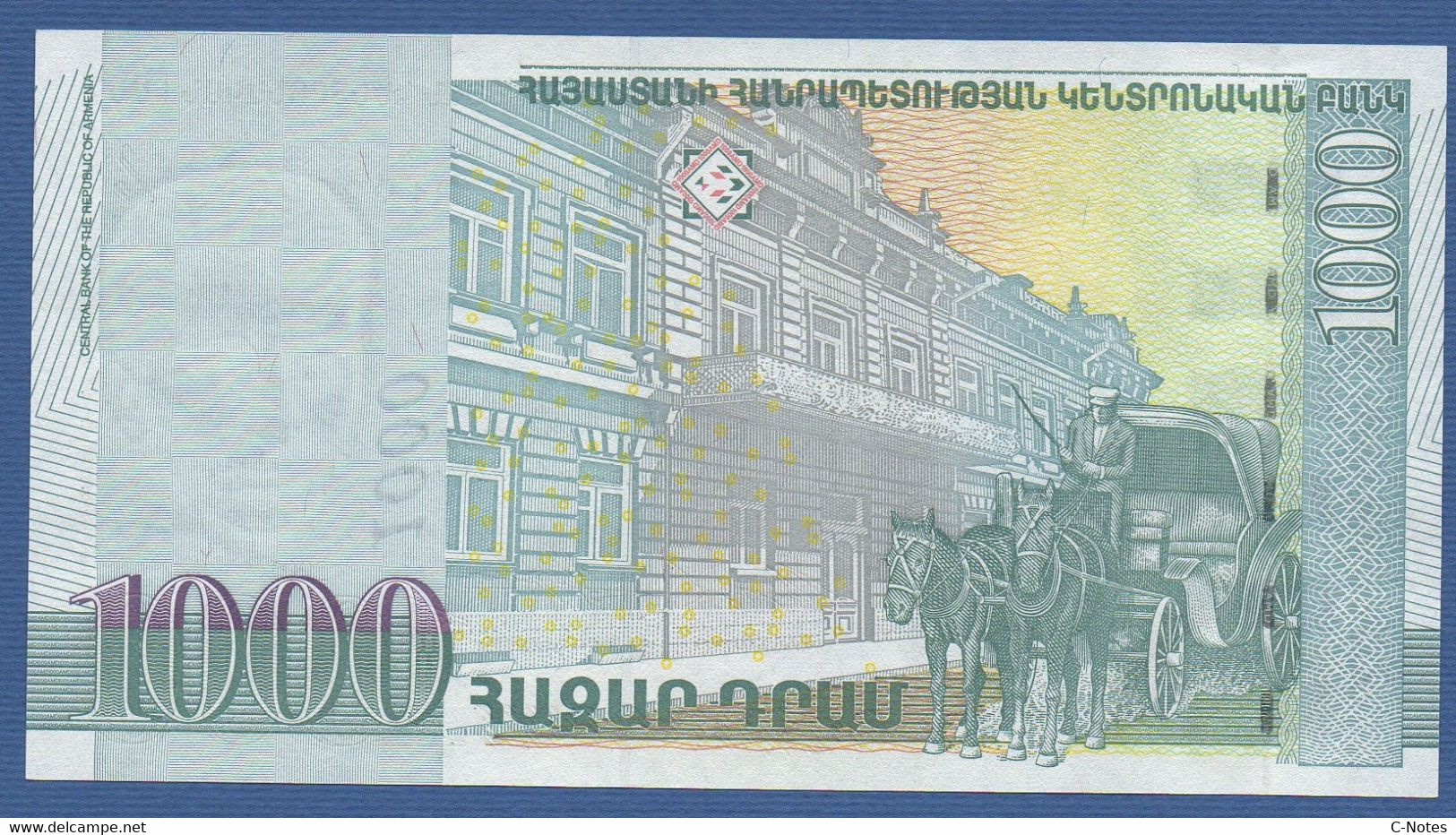 ARMENIA - P.50b – 1.000 Dram 2001 UNC  Serie N. Թ19272038 - Arménie