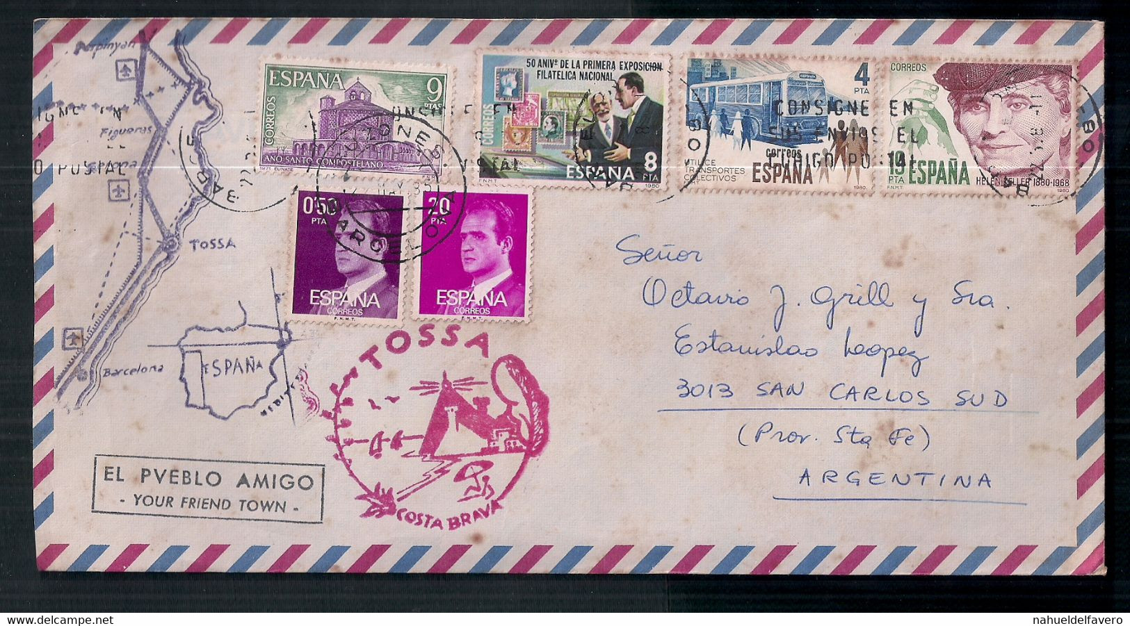 Espagne - Enveloppe De Timbre Moderne En Circulation - Storia Postale