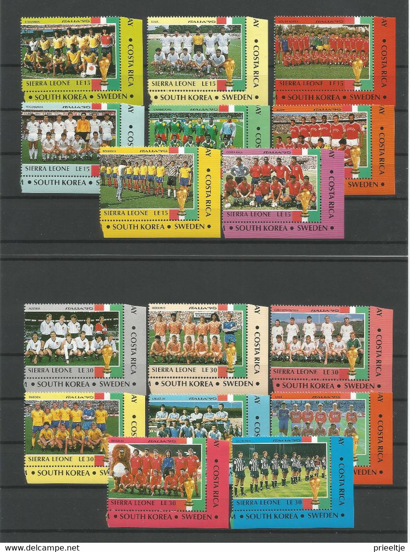 Sierra Leone 1990 FIFA World Cup Italia 24 Values Y.T. 1147/1170 ** - Sierra Leone (1961-...)