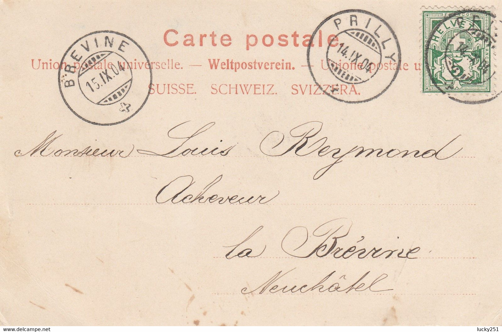 Suisse - Châteaux - Ouchy - Le Château - Circulée 14/09/1904 - Au