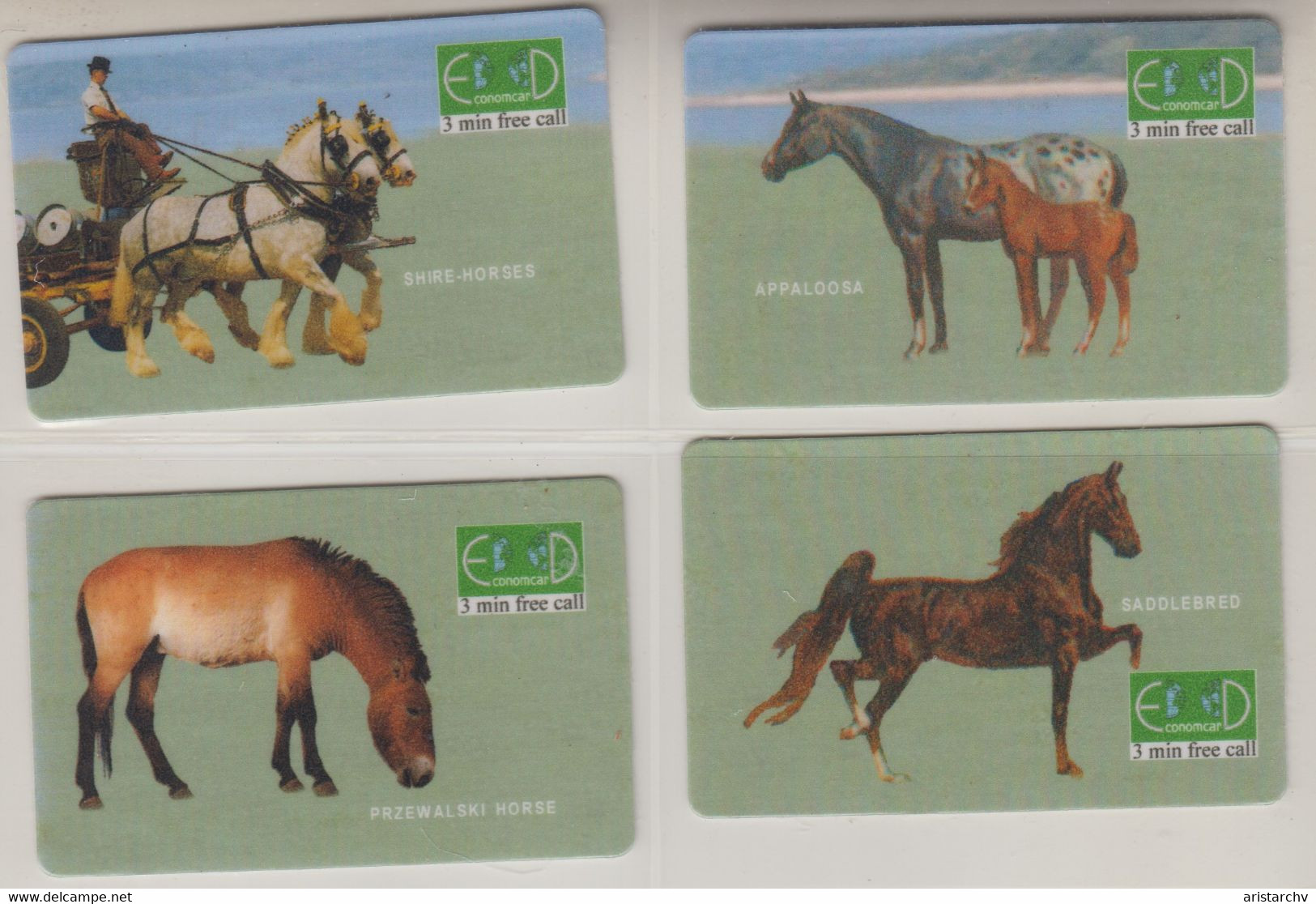 ISRAEL HORSES 4 CARDS - Horses