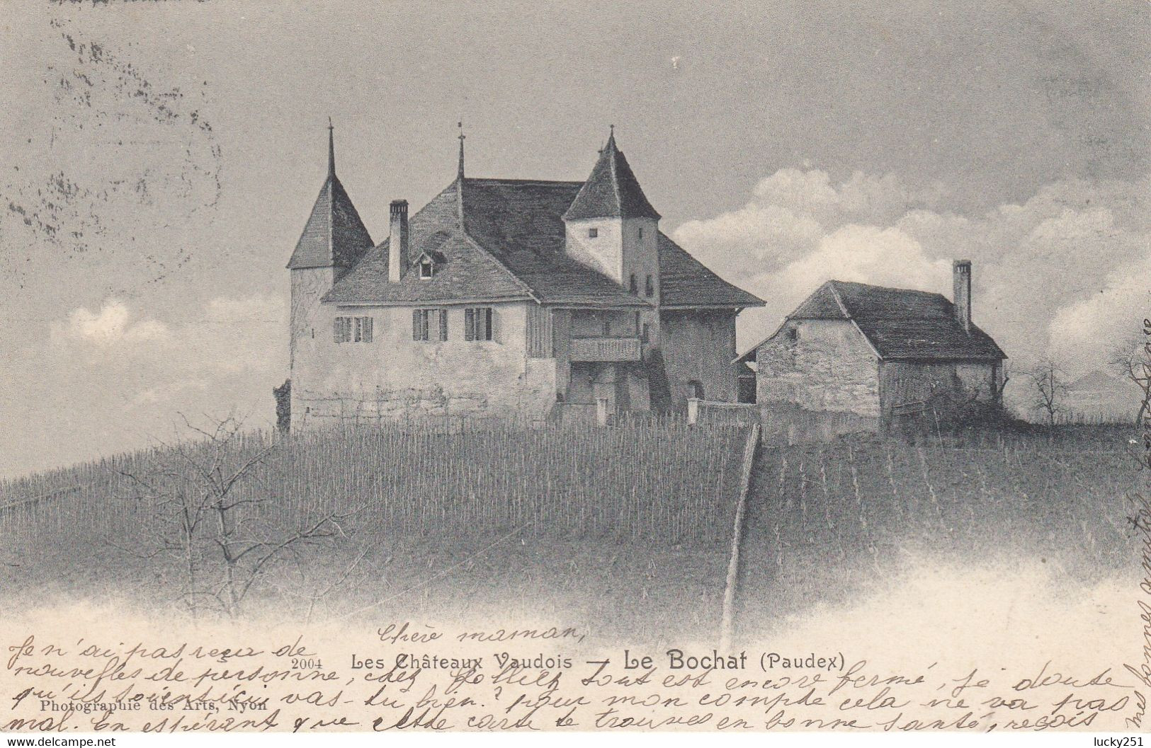 Suisse - Châteaux - Paudex Le Bochat - Le Château - Circulée 23/10/1903 - Au