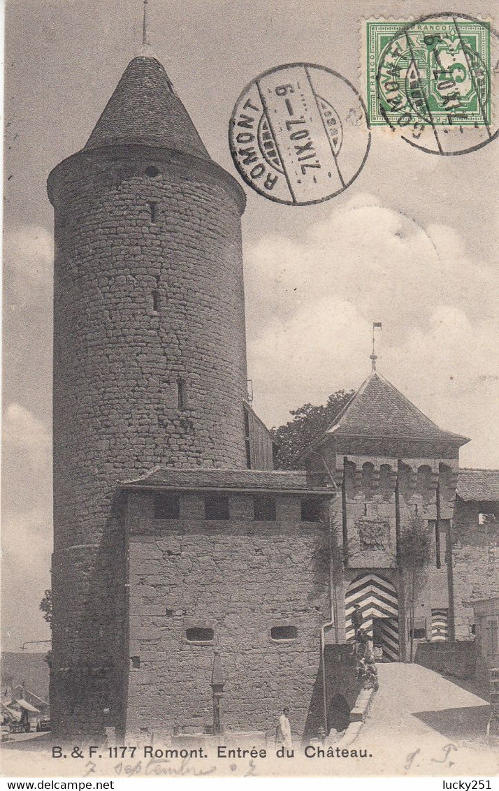 Suisse - Châteaux - Romont - L'entrée Du Château - Circulée 07/09/1907 - Romont