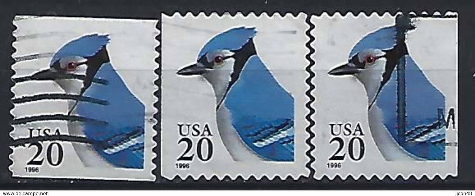 USA  1996  Blue Jay  (o) Mi.2753  BC+BD L+r - Used Stamps