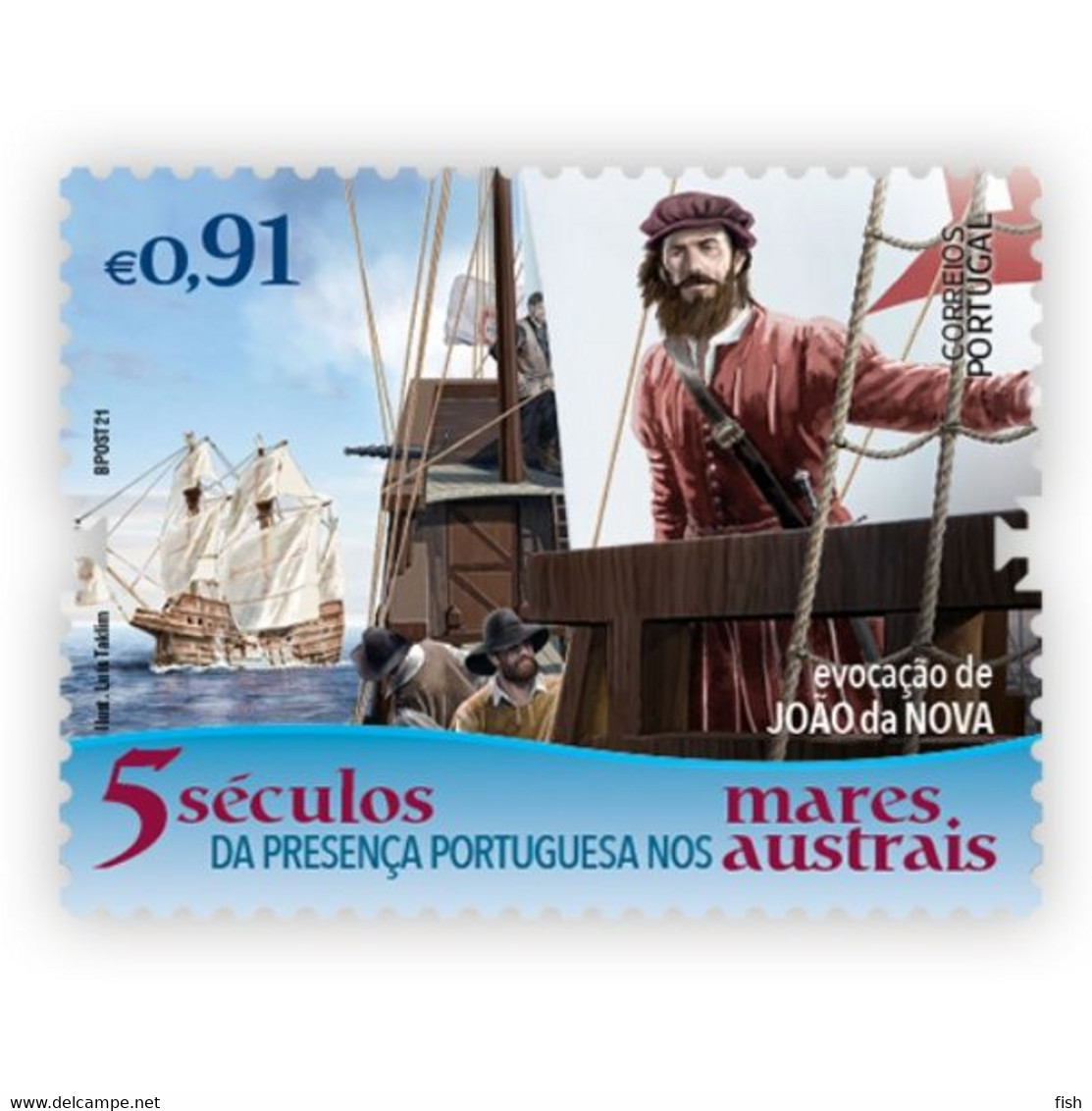 Portugal ** & V Centuries Of The Portuguese Presence In The Austral Seas, João Da Nova Evocation 2021 (77763) - Géographie