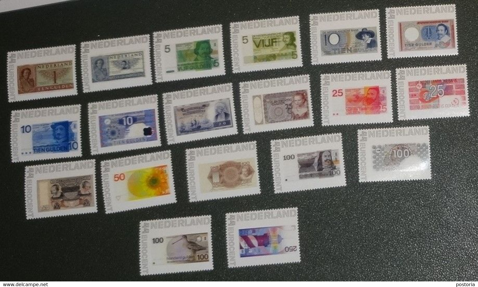 Nederland - NVPH - Xxxx - Xxxx - Persoonlijke Postfris - MNH - 19 X Nederlandse Oude Bankbiljetten - Francobolli Personalizzati