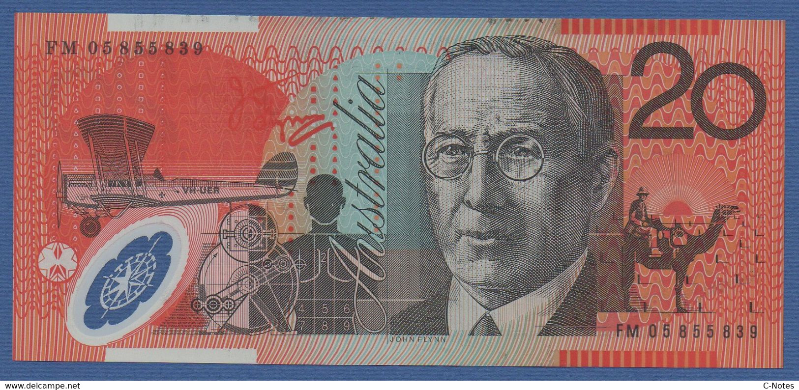 AUSTRALIA - P.59c – 20 Dollars 2005 XF/AUNC Serie FM 05 855839 - 2005-... (billetes De Polímero)