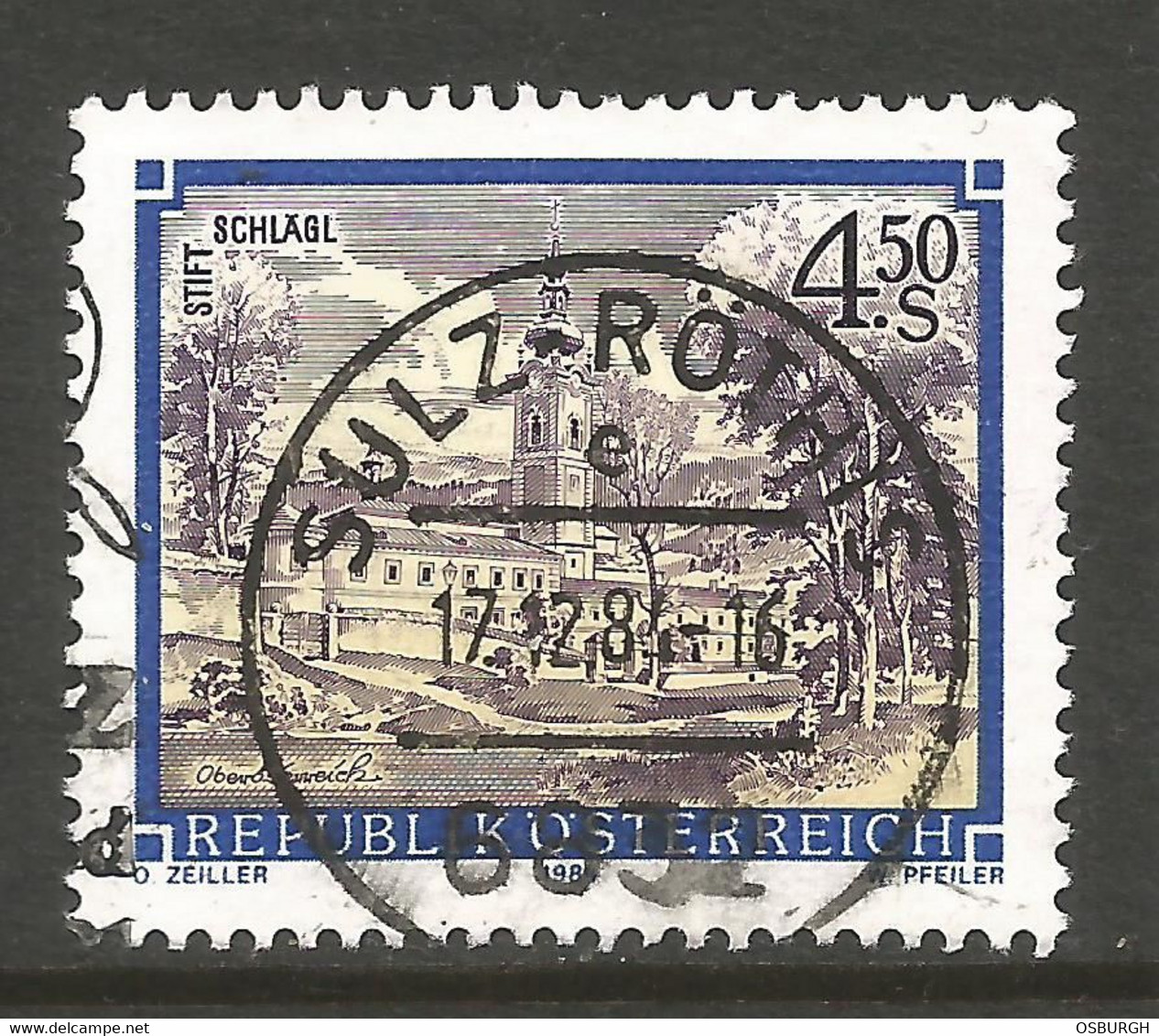 AUSTRIA. 4.50s BUILDINGS. USED SULZ ROTHIS POSTMARK. - Usati