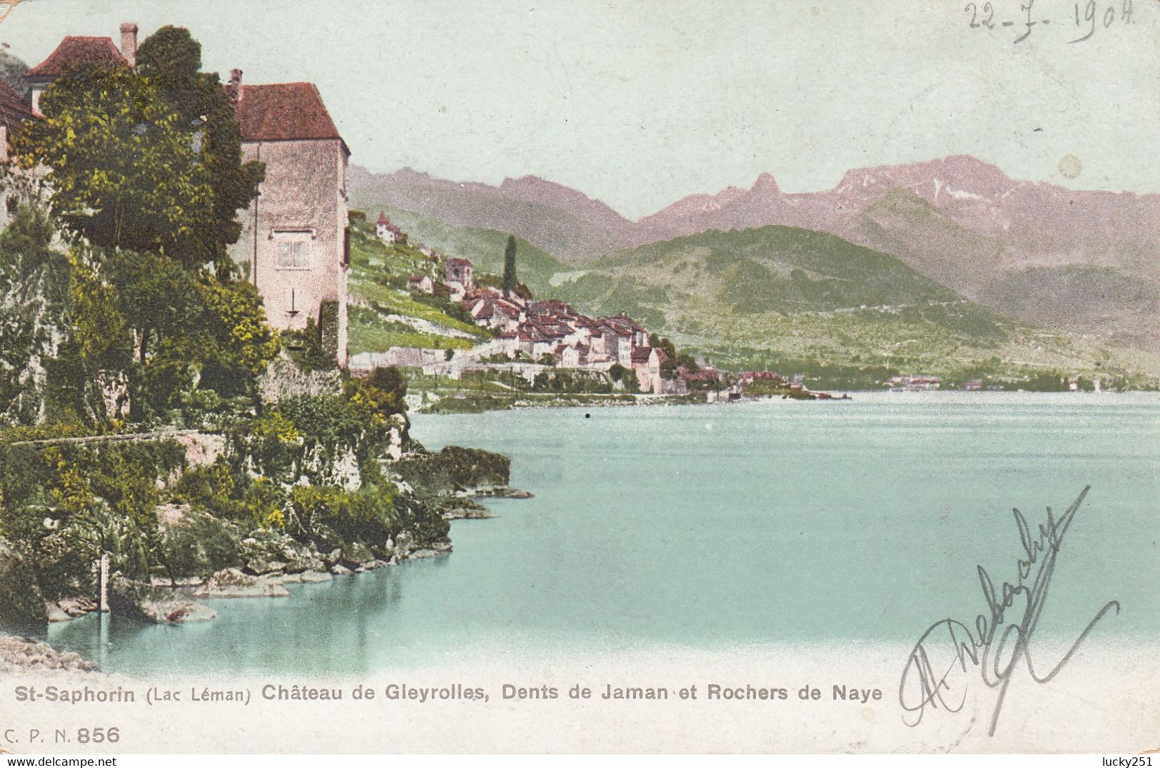 Suisse - Châteaux - St-Saphorin - Le Château De Gleyrolles - Circulée 22/07/1904 - Au