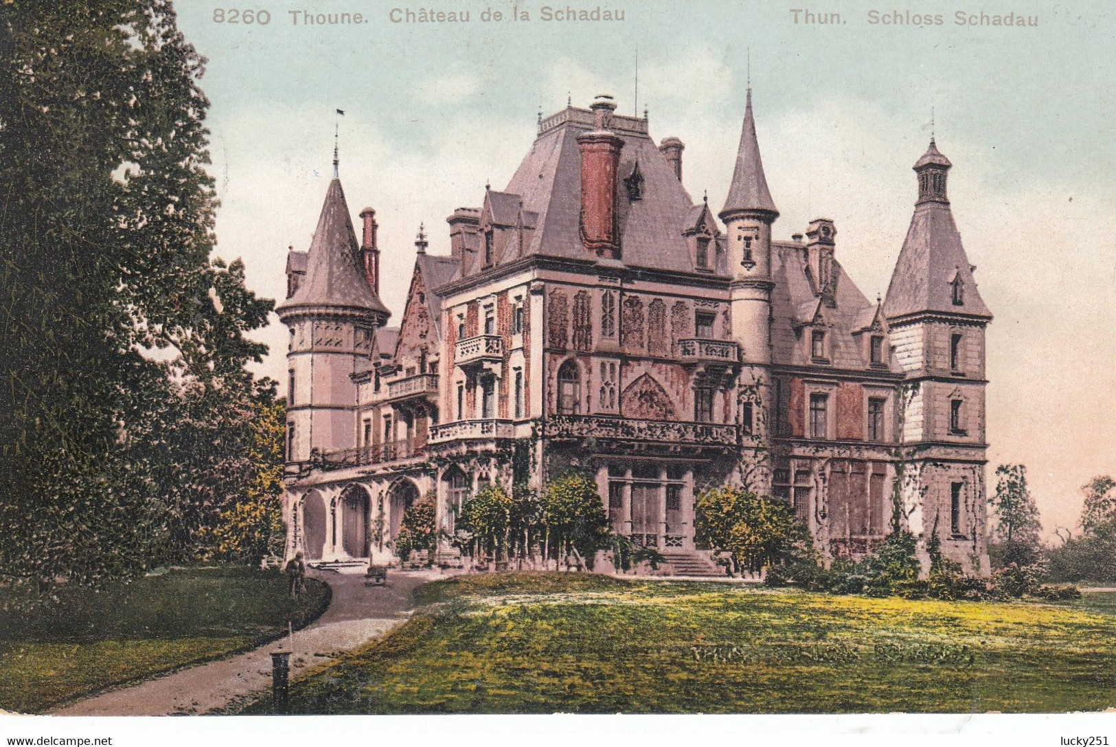 Suisse - Châteaux - Thoune - Le Château De La Schadau - Circulée 29/12/1914 - Thun