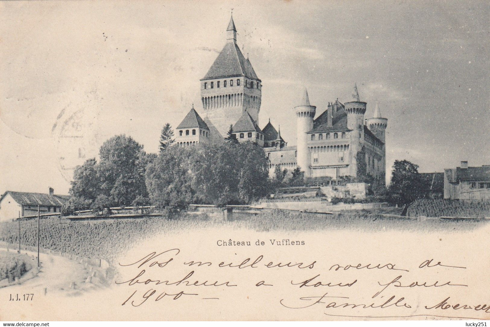 Suisse - Châteaux - Vufflensl - Le Château - Circulée 31/12/1899 - Au