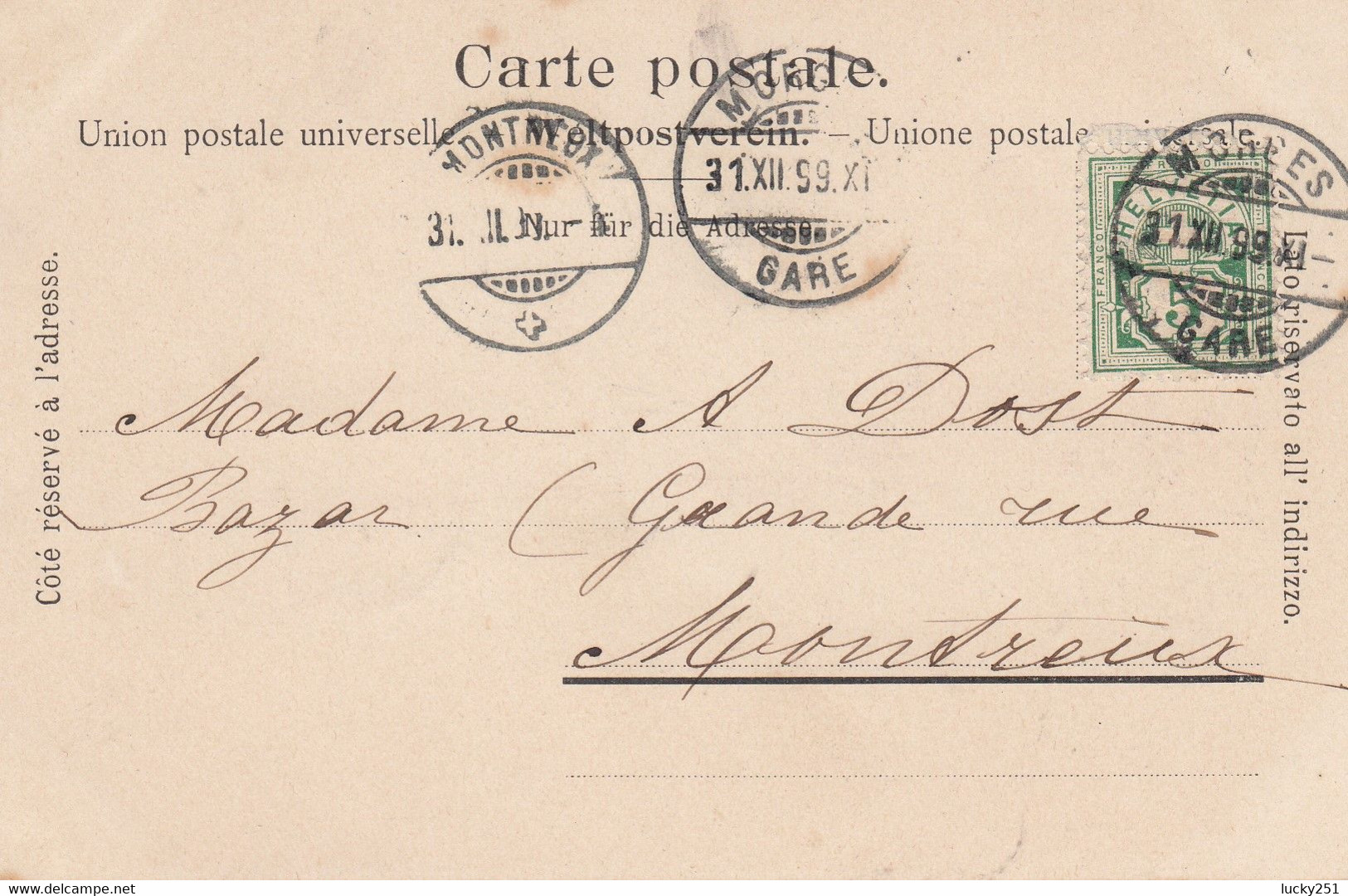 Suisse - Châteaux - Vufflensl - Le Château - Circulée 31/12/1899 - Au