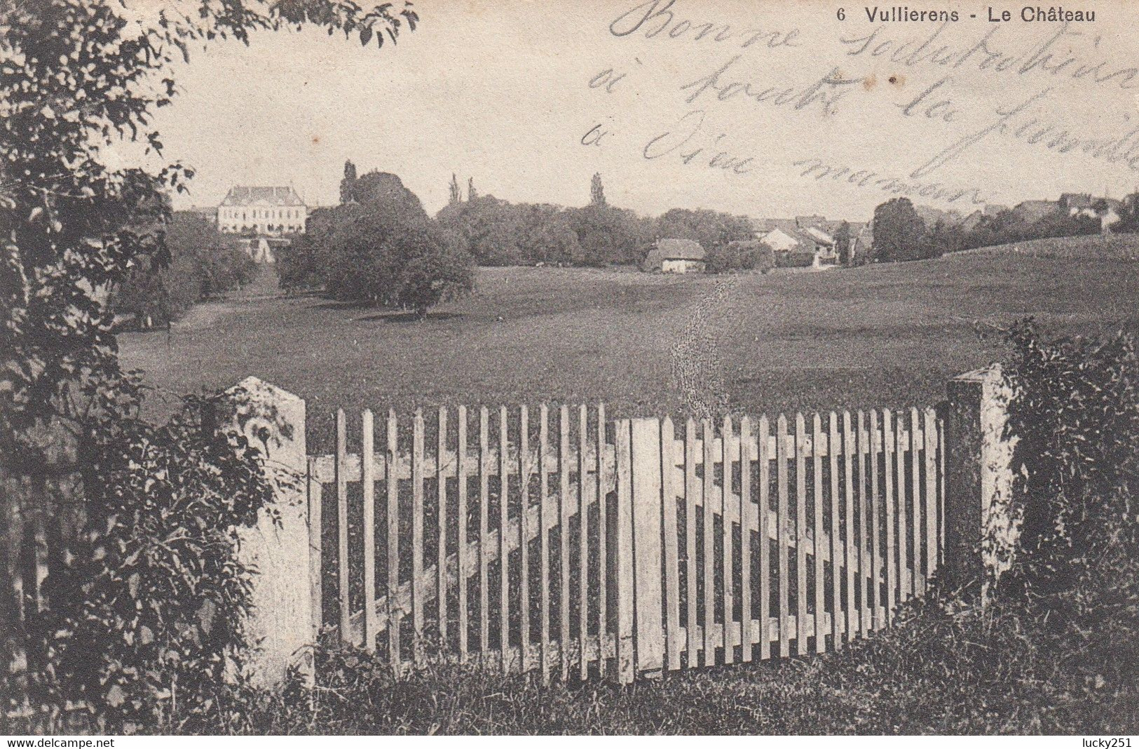 Suisse - Châteaux - Vullierens - Le Château - Circulée 09/09/1909 - Au