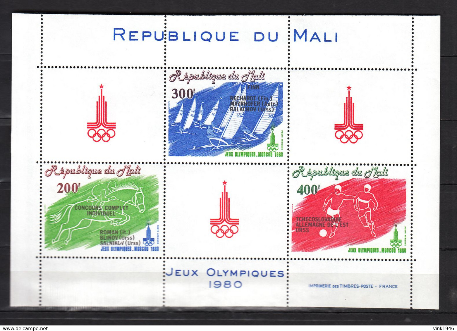 Mali 1980,3V In Block,olympic,olympisch,olympische,olympique,olympicos,olimpici /Postfris(L3687) - Summer 1980: Moscow