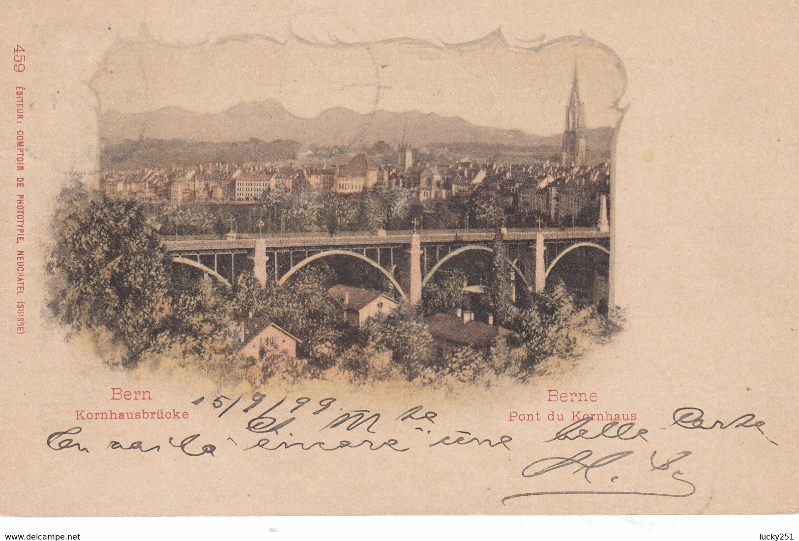 Suisse - Ponts - Berne - Pont Du Kornhaus - Circulée Le 16/07/1909 - Bruggen