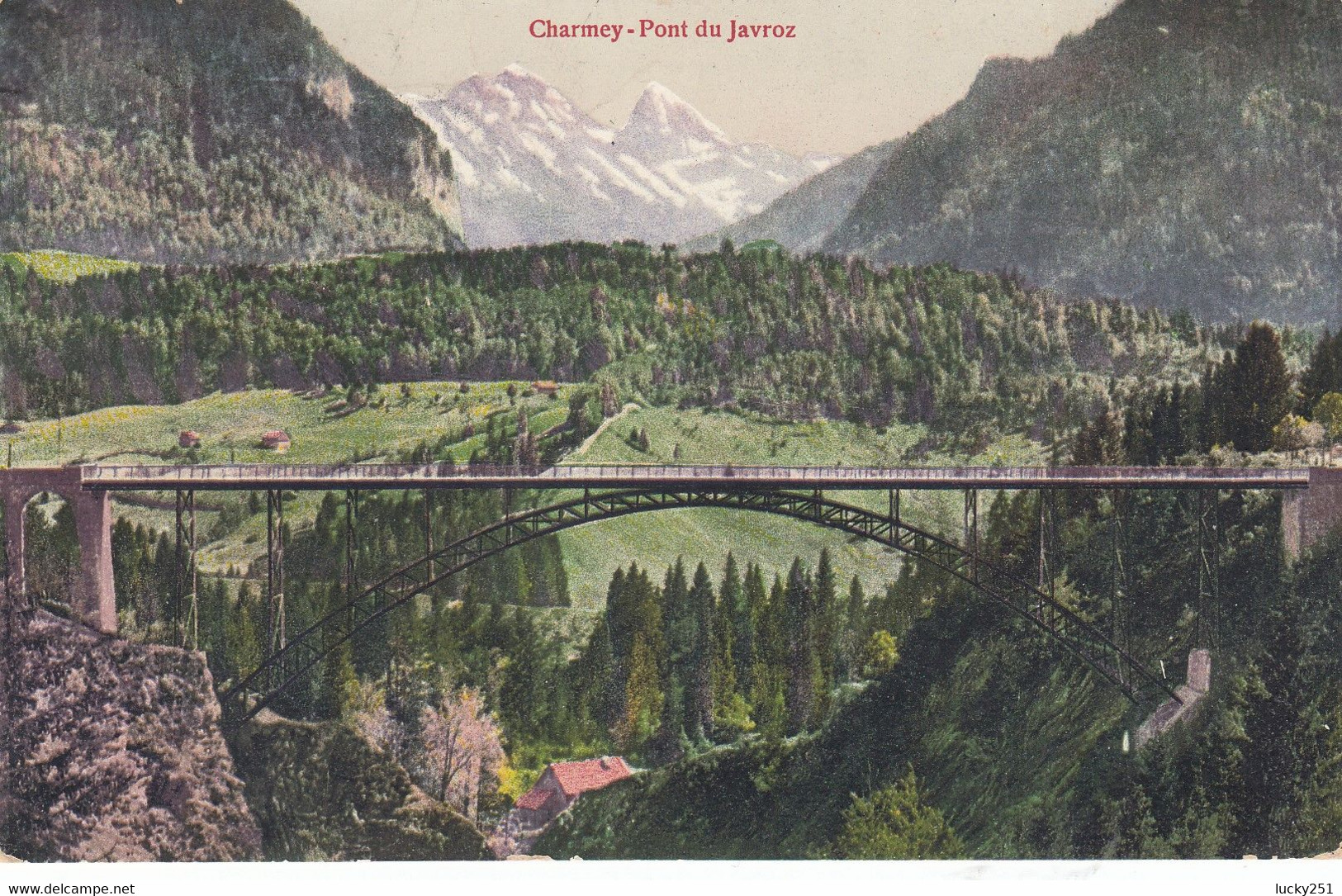 Suisse - Ponts - Charmey - Pont Du Javroz - Circulée Le 15/08/1909 - Bridges