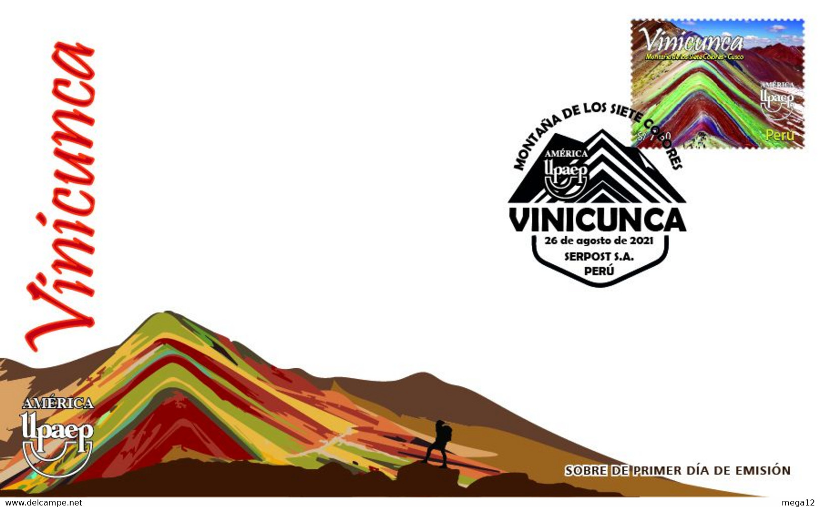 Peru 2021 America UPAEP Tourism Rupac & Vinicunca Mountains FDC - Sonstige & Ohne Zuordnung