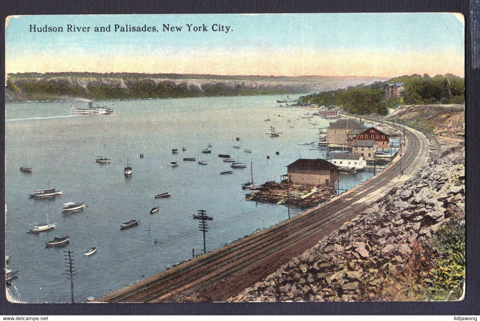New York - Hudson River Railway Old Postcard (see Sales Conditions) - Hudson River