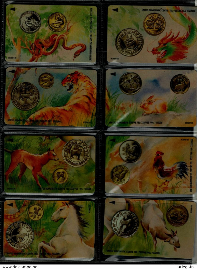 SINGAPORE 2002 PHONECARD ZODIAC SET OF 12 CARDS PAZEL MINT VF!! - Zodiaque