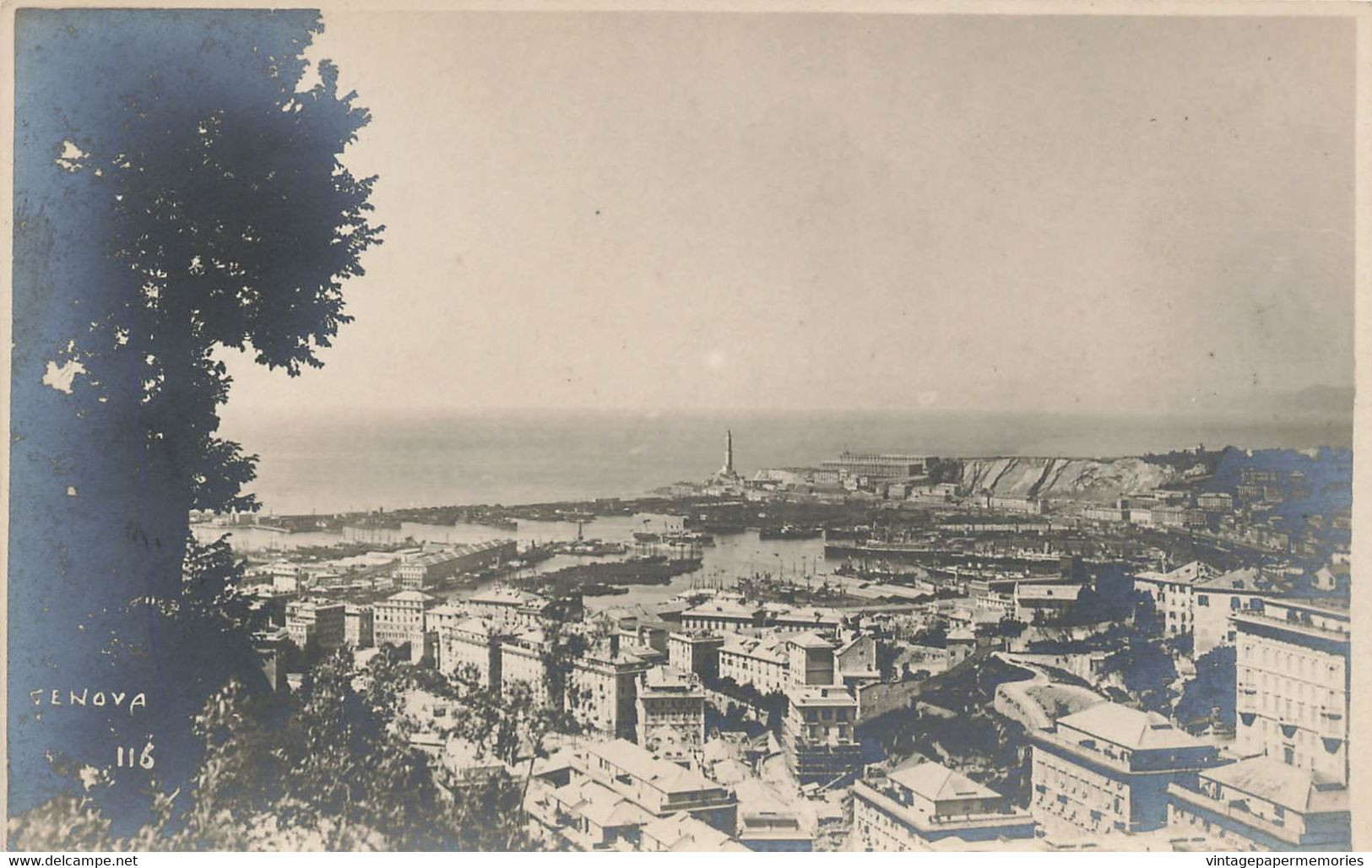 335145-Italy, Genova, Genoa, RPPC, Panorama - Genova