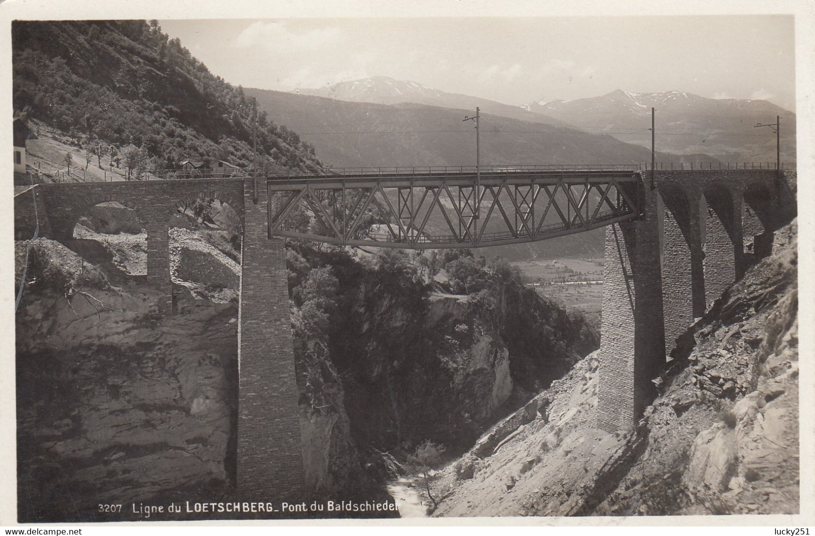 Suisse - Ponts - Ligne Du Loetschberg - Pont Du Balsschieden - Circulée Le 15/11/1929 - Bridges