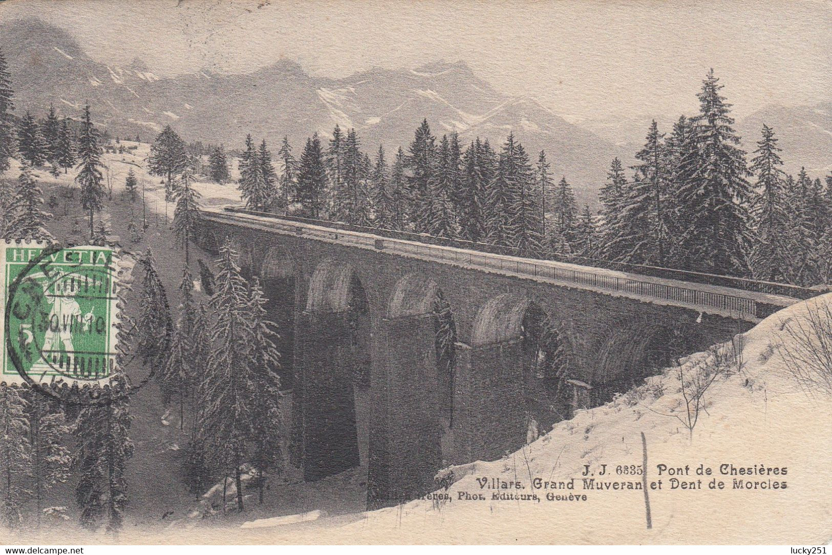 Suisse - Ponts - Pont De Chézières Villars - Circulée Le 30/08/1910 - Bruggen