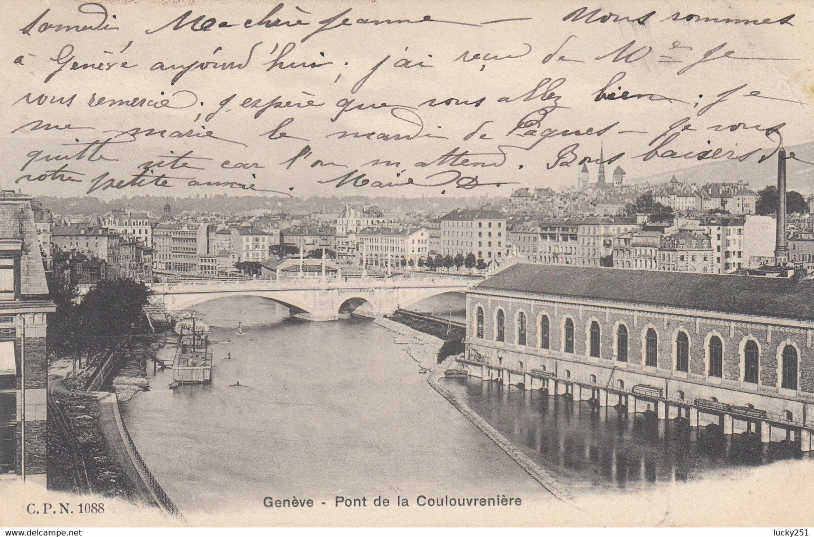 Suisse - Ponts - Genève - Le Pont De La Coulouvrière - Circulée Le 19/03/1904 - Ponti