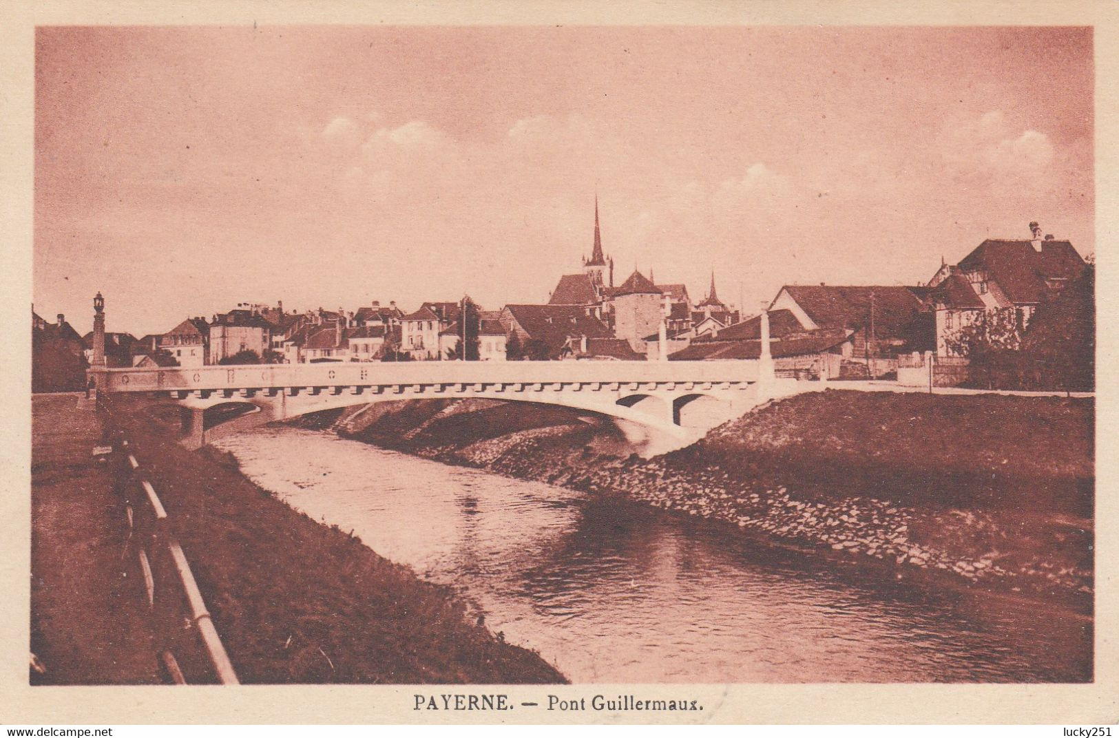 Suisse - Ponts - Payerne - Pont Guillermaux - Circulée Le 20/08/1925 - Ponti