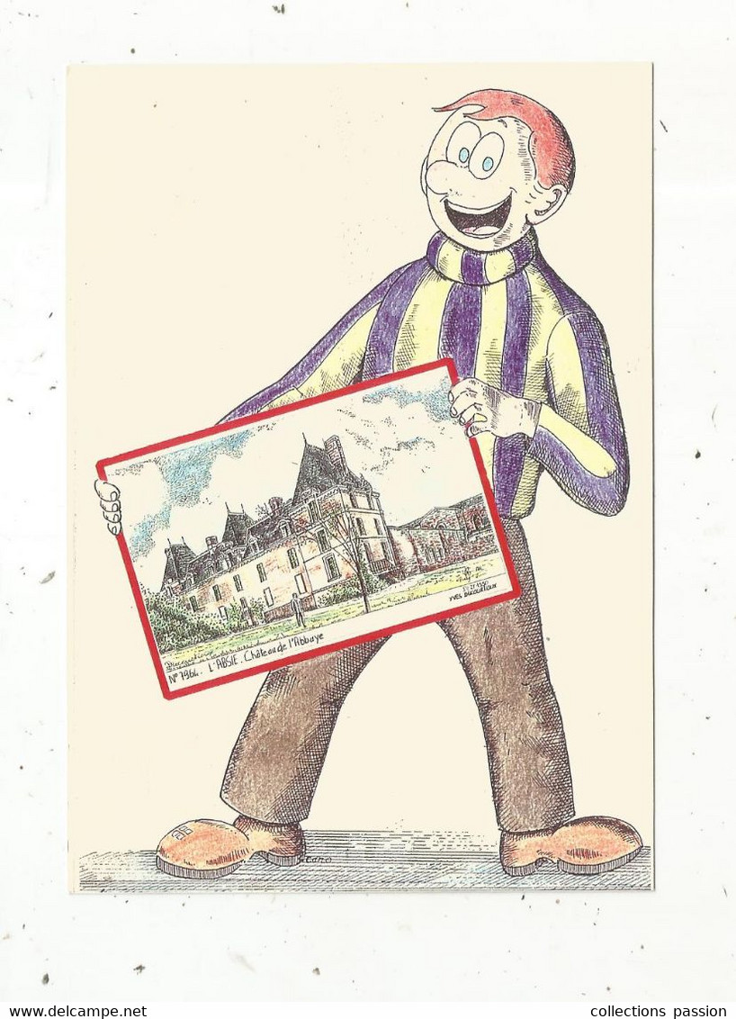 Cp, 79 , L'ABSIE , Chateau De L'abbaye , Illustrateur Yves DUCOURTIOUX ,1990, Vierge - L'Absie