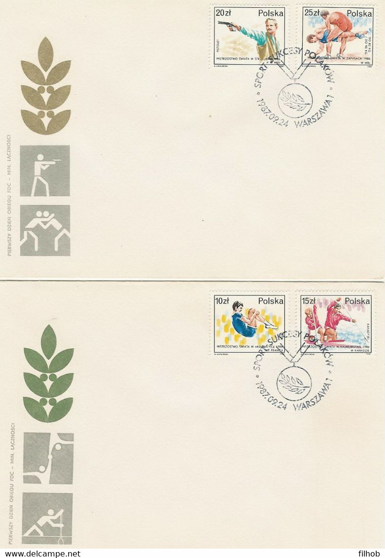 Poland FDC.2970-73 #2: Sports Successes - FDC