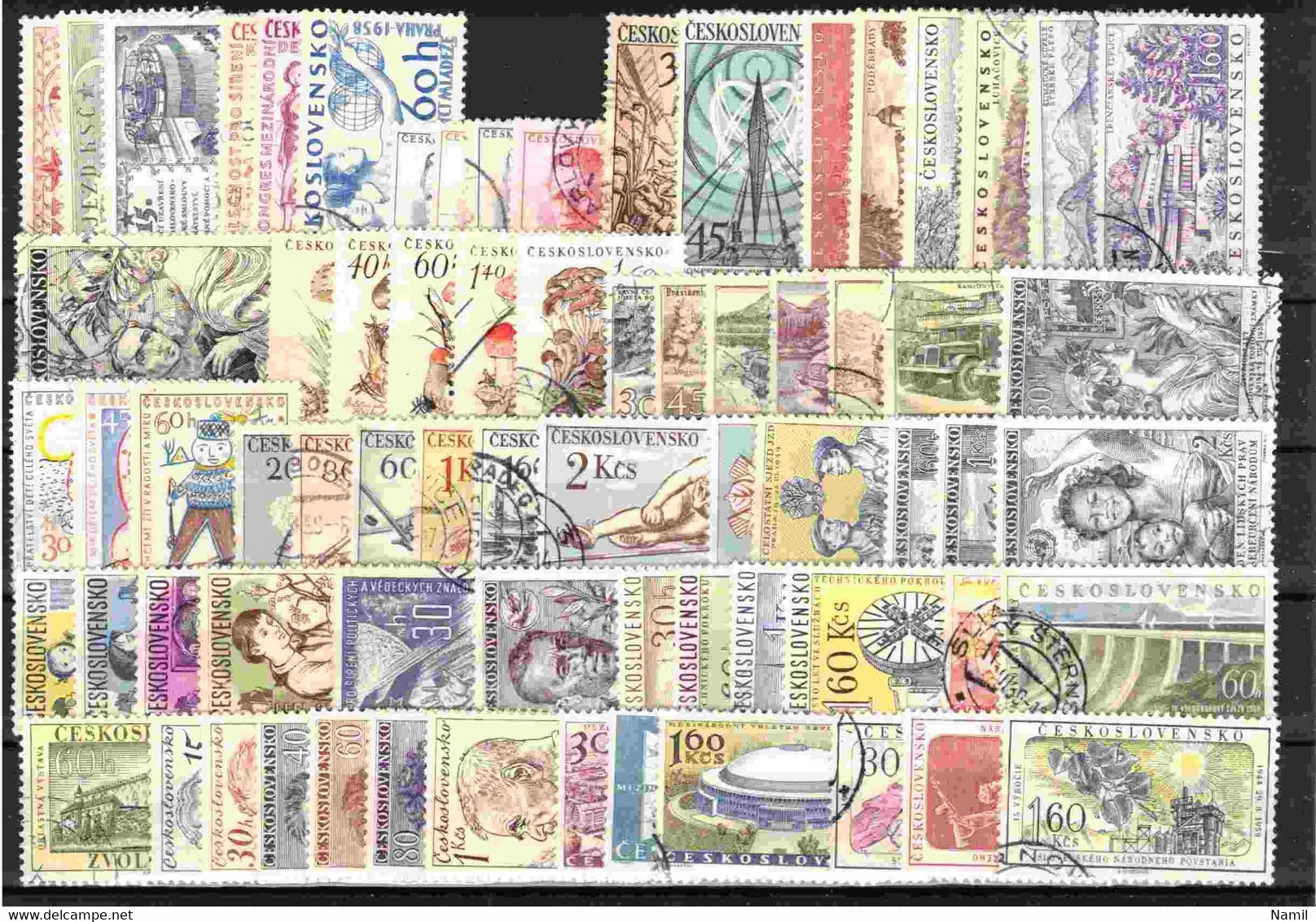 Tchécoslovaquie 1958-1959 Lot Avec Timbres Obliteré - Lots & Serien