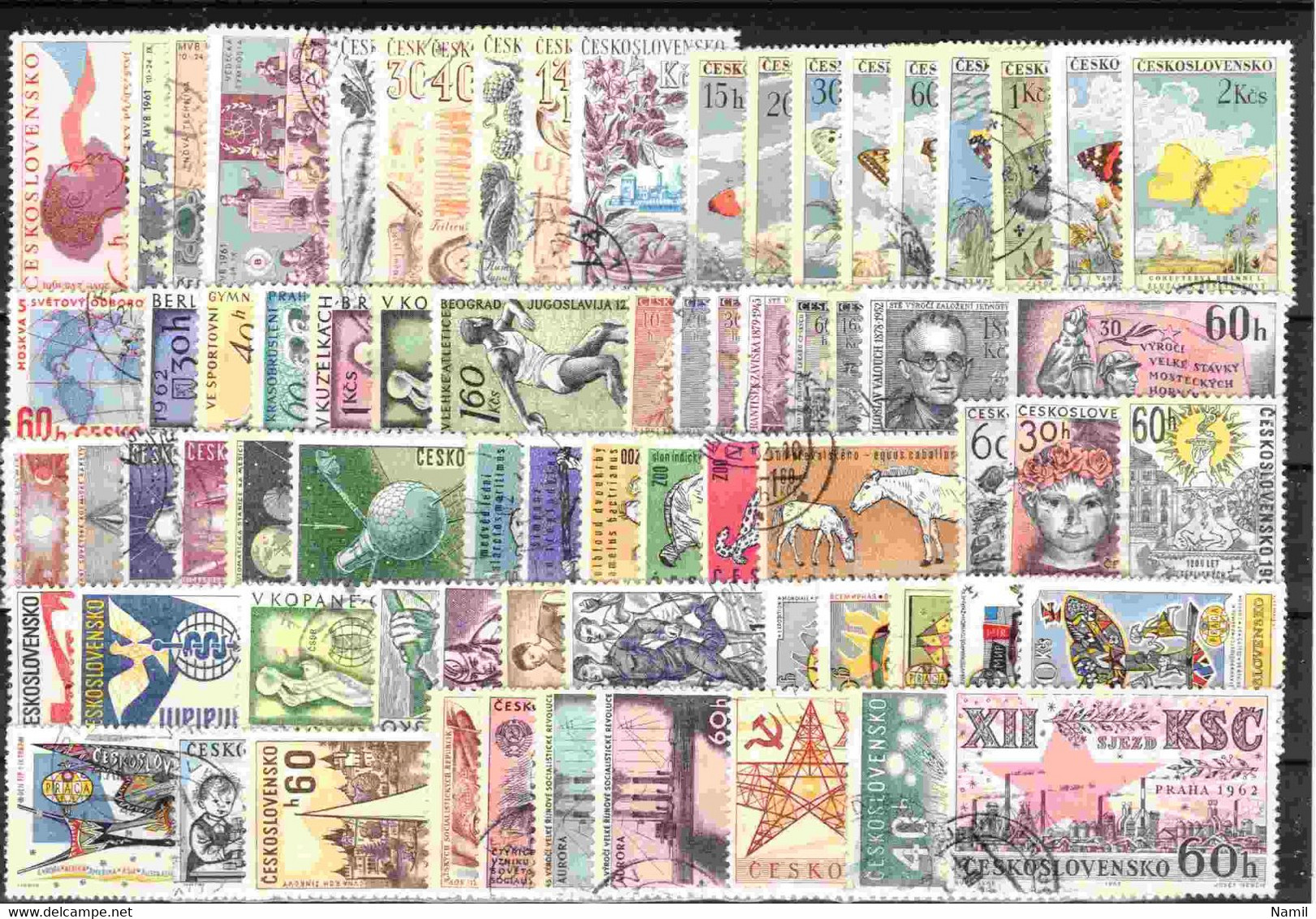 Tchécoslovaquie 1961-1962 Lot Avec Timbres Obliteré - Verzamelingen & Reeksen