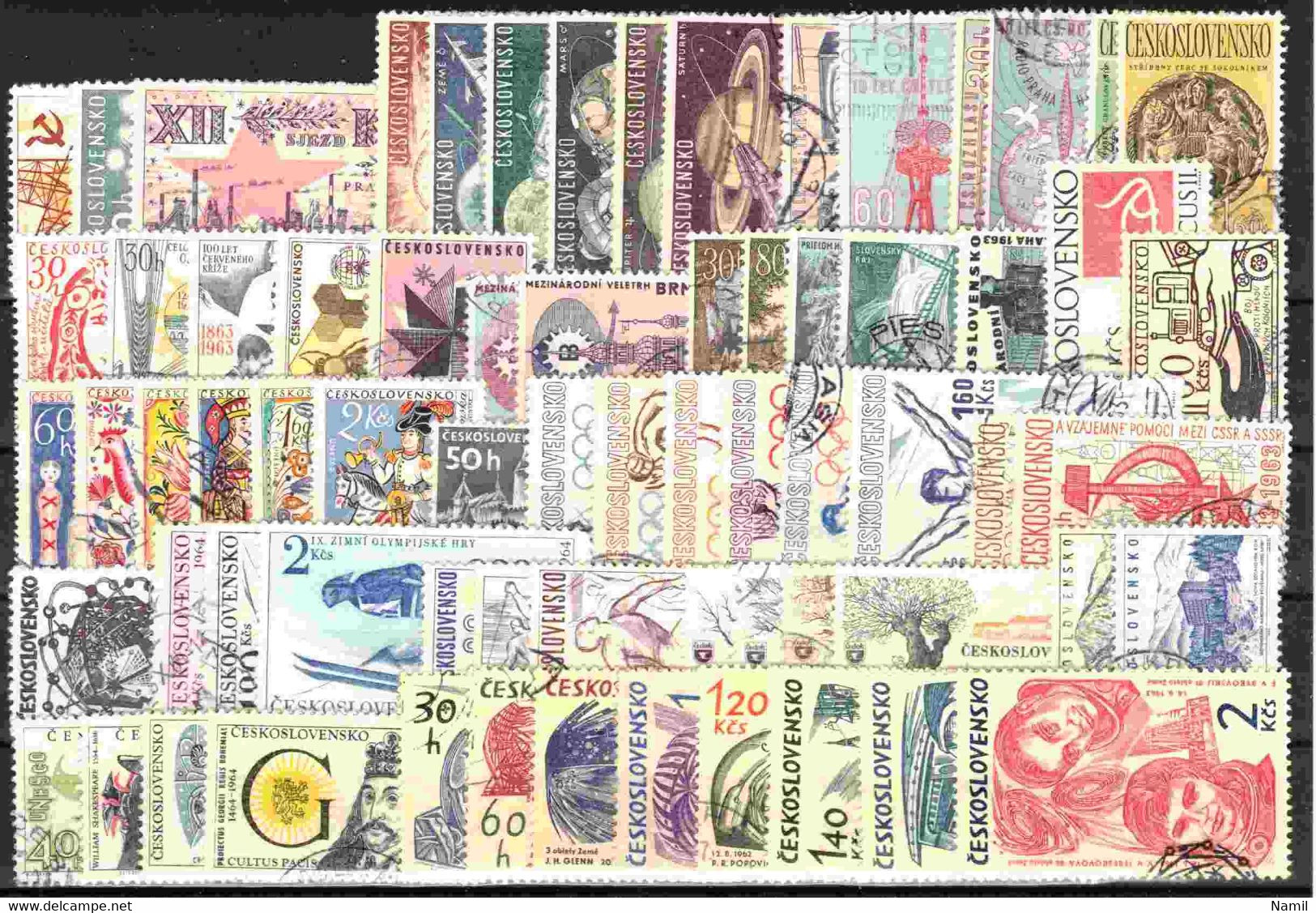 Tchécoslovaquie 1962-1964 Lot Avec Timbres Obliteré - Collections, Lots & Series