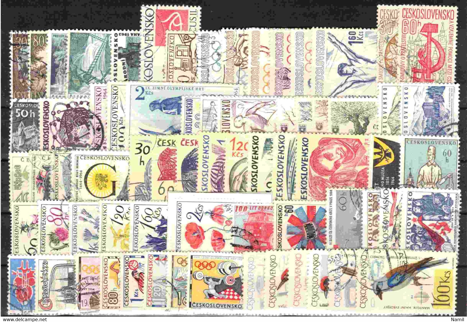 Tchécoslovaquie 1963-1964 Lot Avec Timbres Obliteré - Verzamelingen & Reeksen