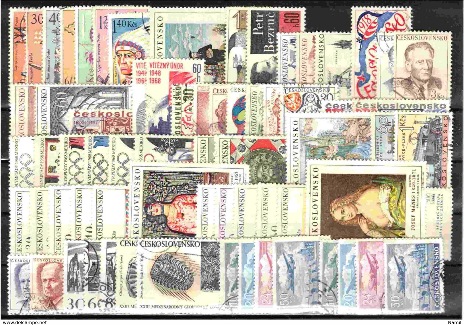 Tchécoslovaquie 1966-1968 Lot Avec Timbres Obliteré - Collections, Lots & Séries