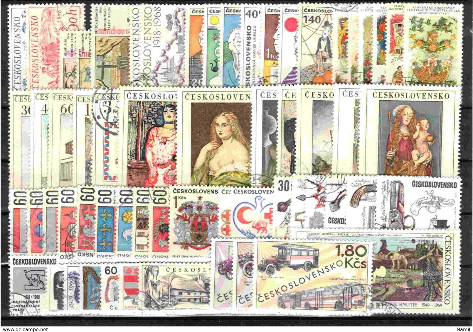 Tchécoslovaquie 1968-1969 Lot Avec Timbres Obliteré - Collections, Lots & Series