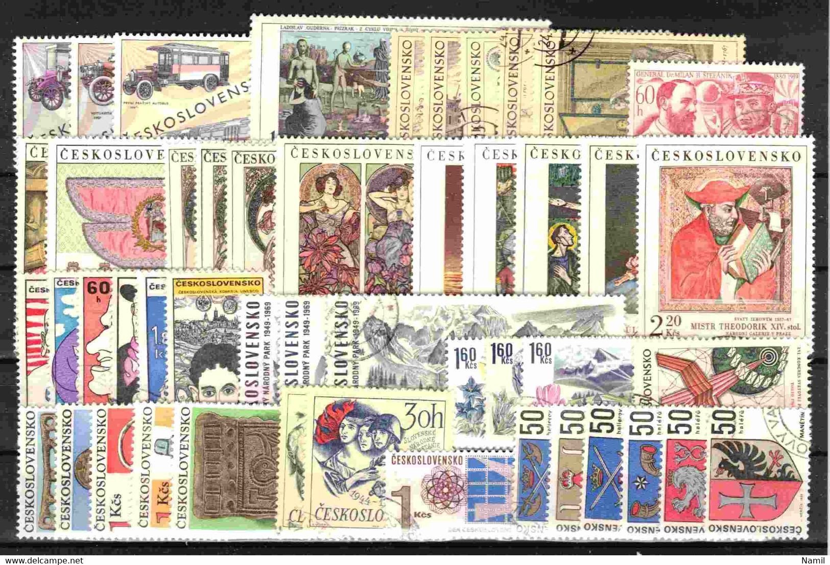 Tchécoslovaquie 1969 Lot Avec Timbres Obliteré - Verzamelingen & Reeksen