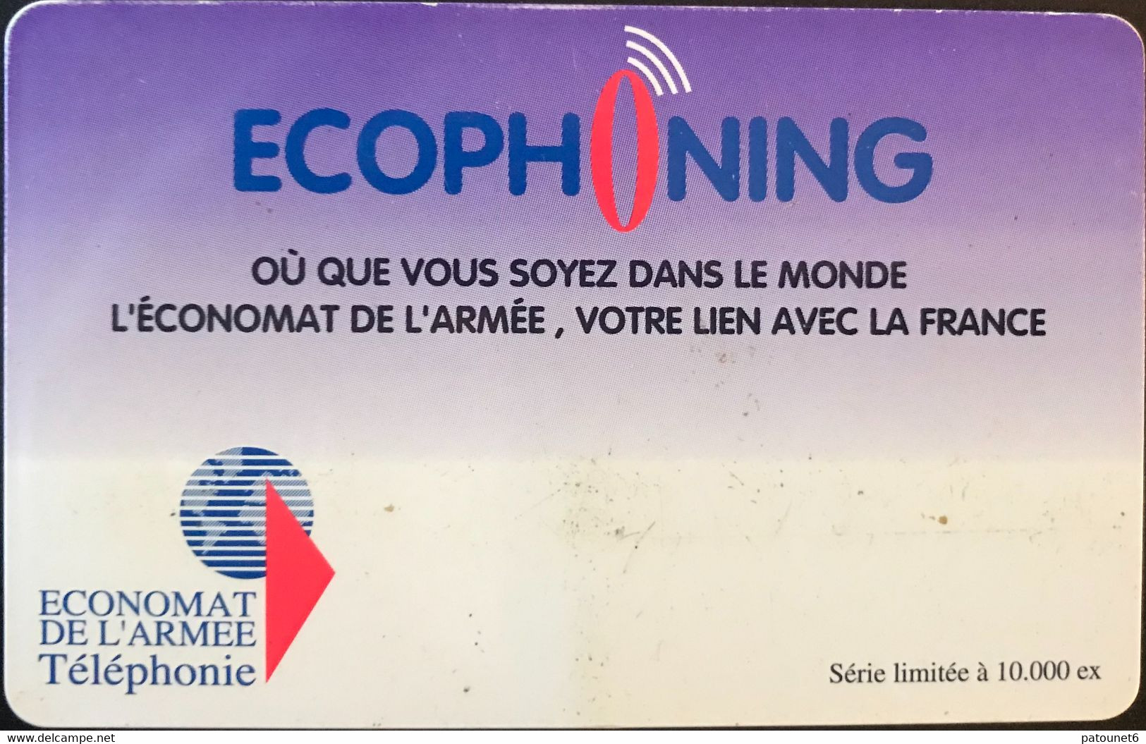 FRANCE  -  ARMEE  -  Prepaid  -  ECOPHONING  - Violet Clair - Military Phonecards