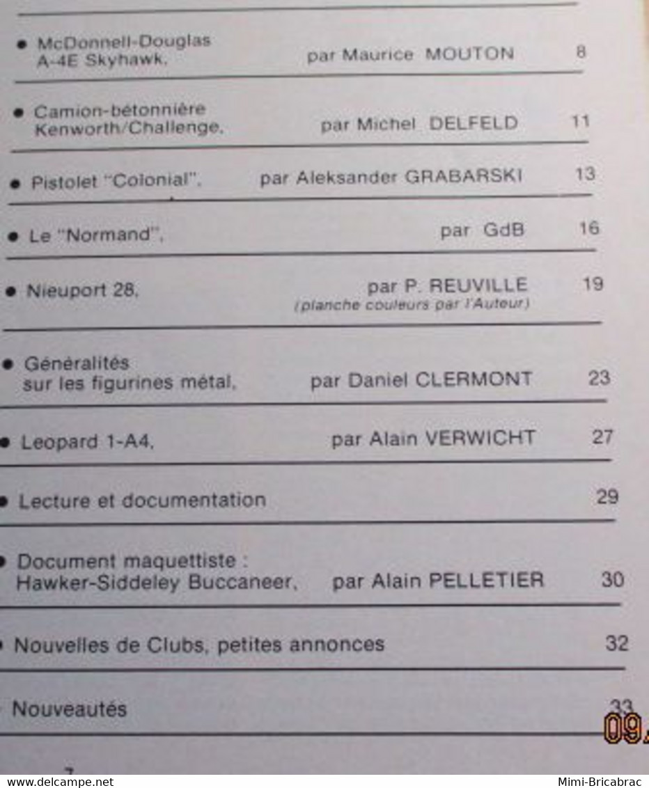 Revue De Maquettisme Plastique Années 60/70 : MPM N°88 Excellent état ! Sommaire En Photo 3 - Francia
