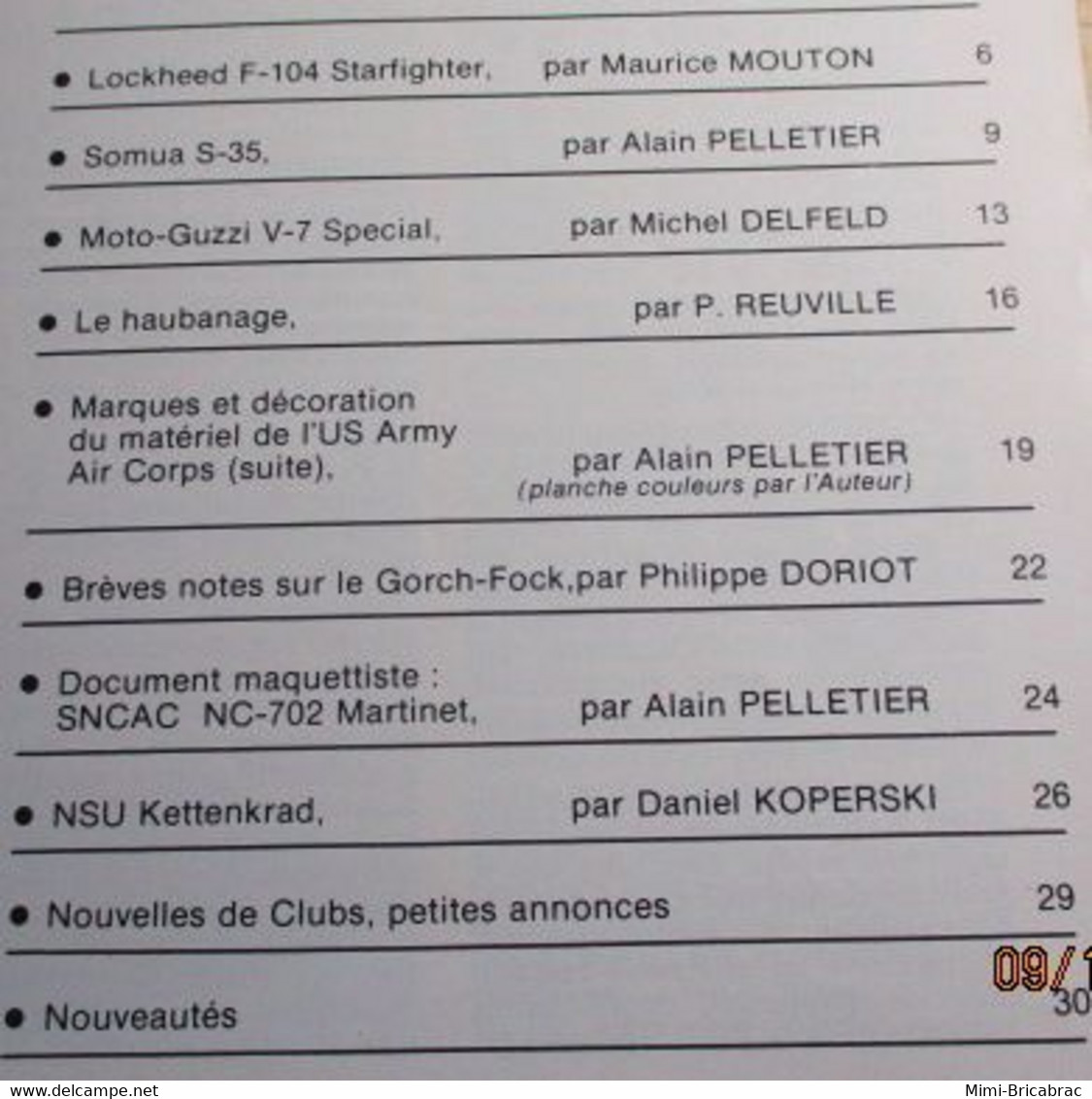 Revue De Maquettisme Plastique Années 60/70 : MPM N°95 Excellent état ! Sommaire En Photo 3 - Frankreich