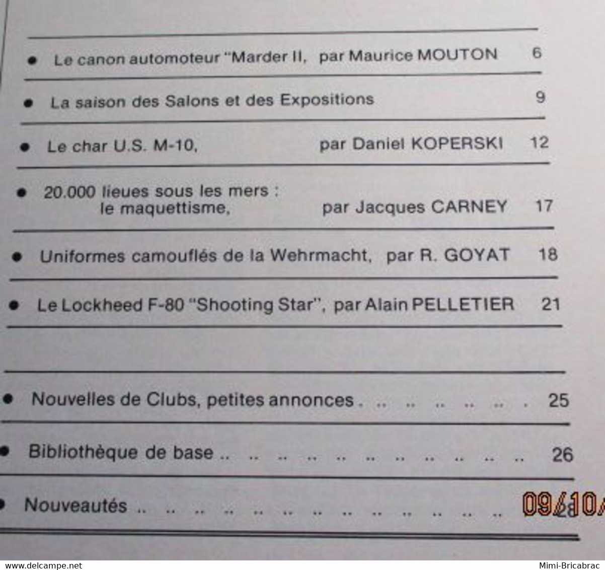 Revue De Maquettisme Plastique Années 60/70 : MPM N°67 Très Bon état ! Sommaire En Photo 3 - Frankrijk