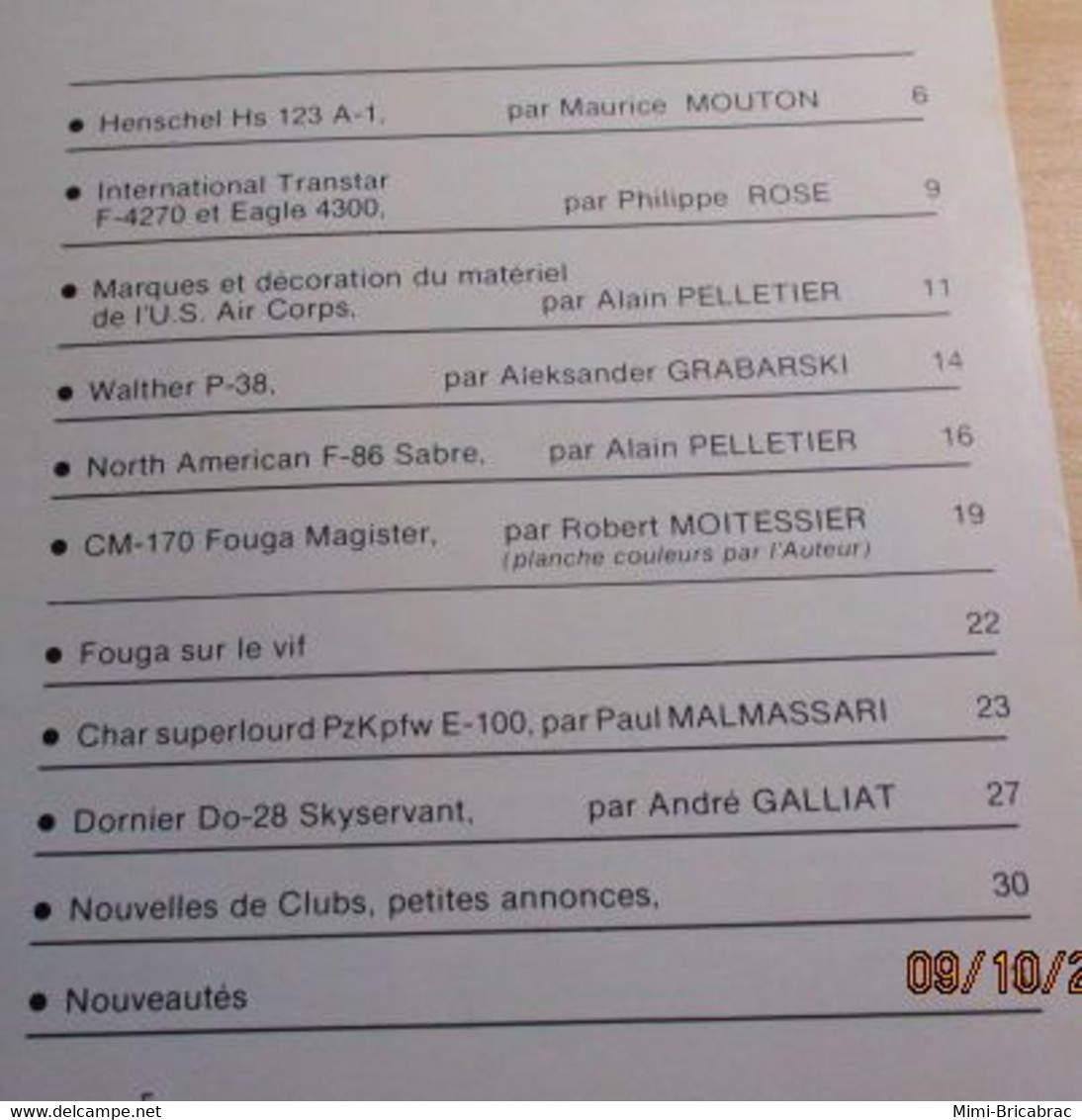 Revue De Maquettisme Plastique Années 60/70 : MPM N°93 Très Bon état ! Sommaire En Photo 3 - France