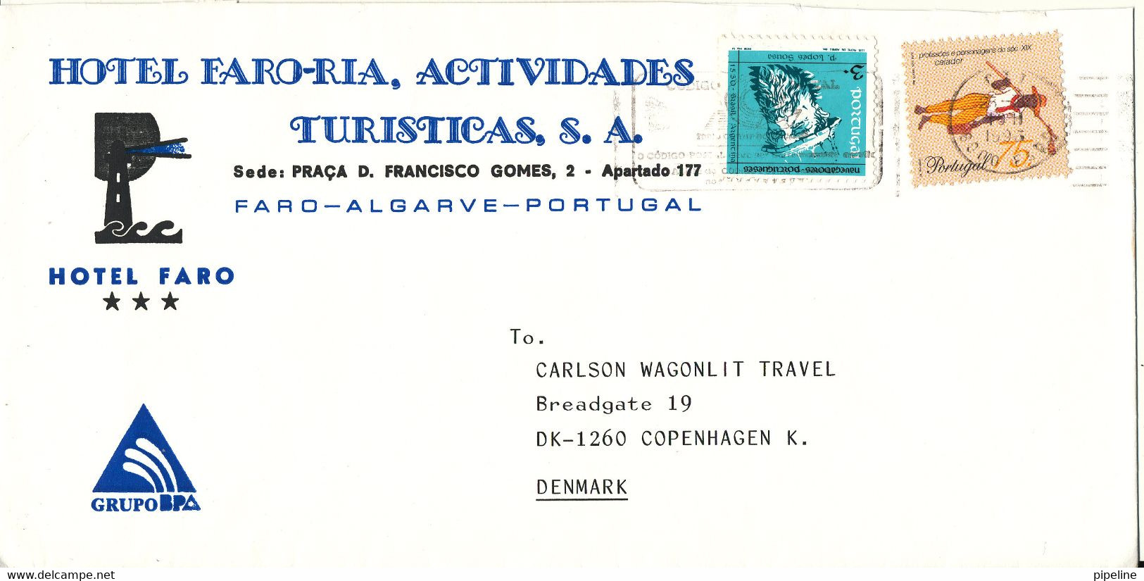 Portugal Cover Sent To Denmark 28-10-1995 - Storia Postale