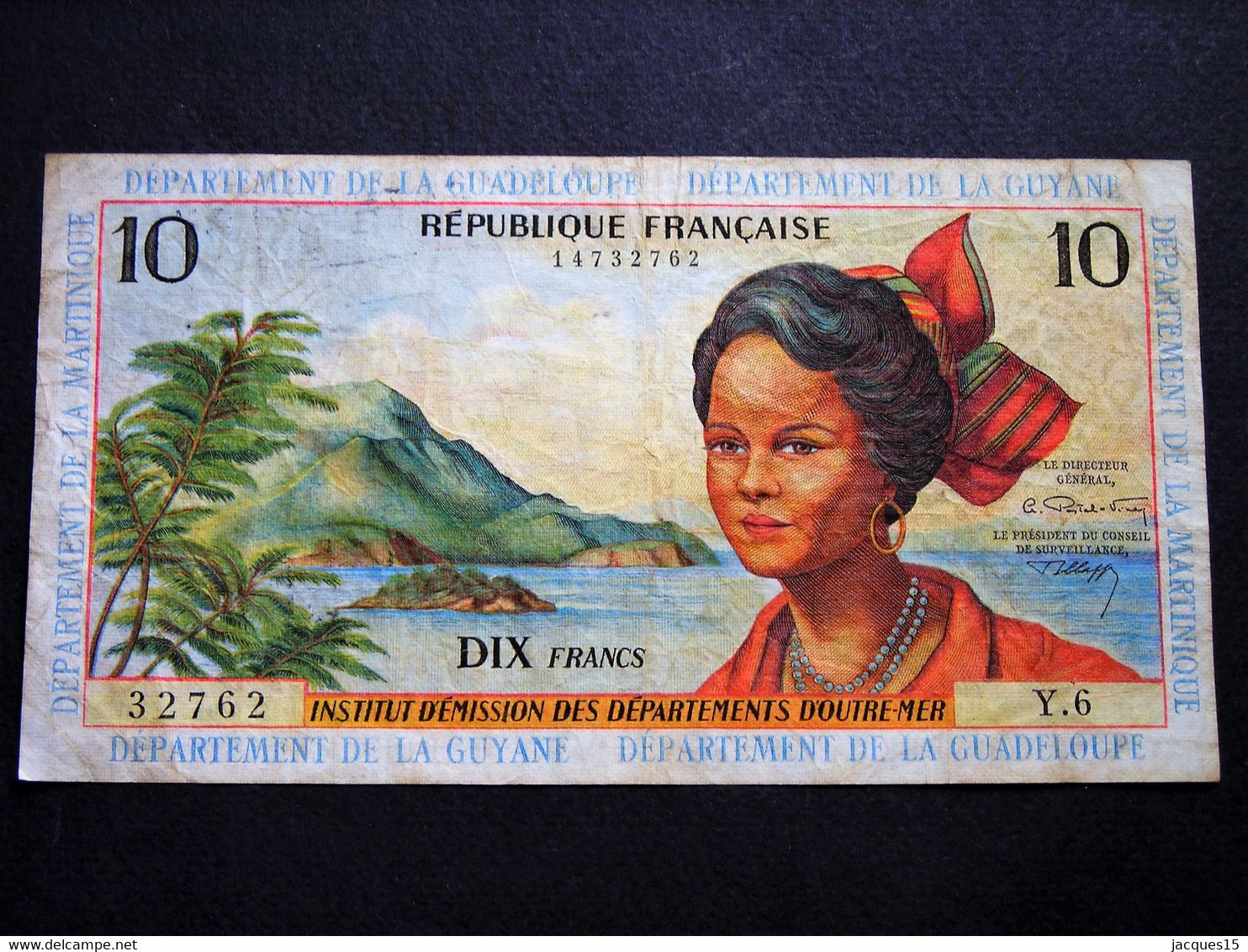 Billet De 10 F De La Martinique Guadeloupe Guyane (sans Date) - Französich-Guyana