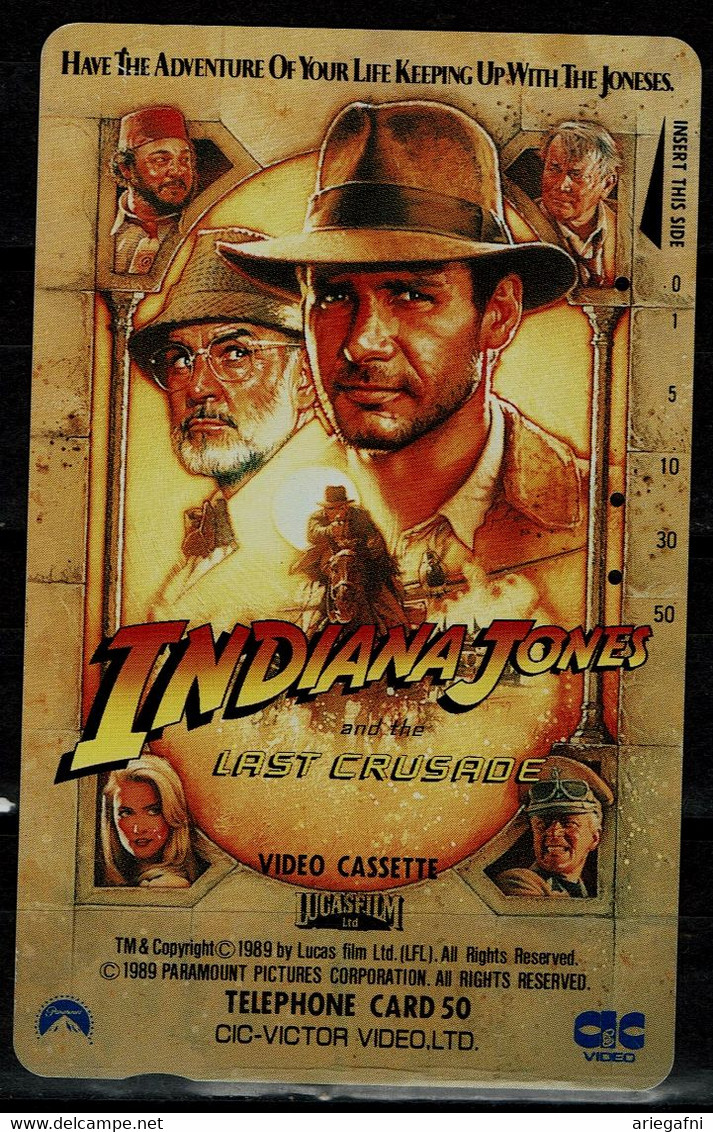 JAPAN  1989 PHONECARD CINEMA  INDIANA JONES USED VF!! - Kino