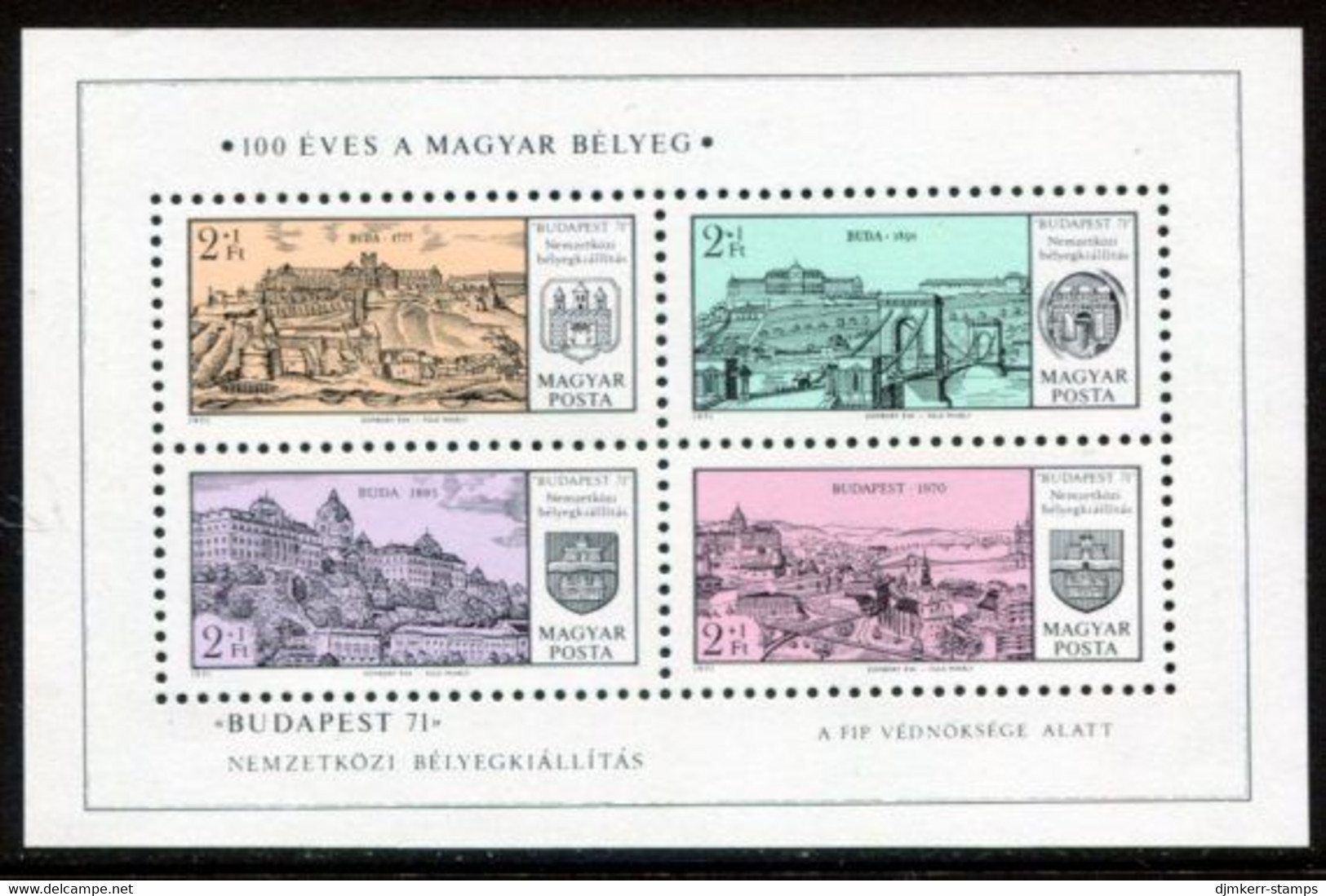 HUNGARY 1971 BUDAPEST '71 Exhibition  Block MNH / **.  Michel Block 79 - Unused Stamps