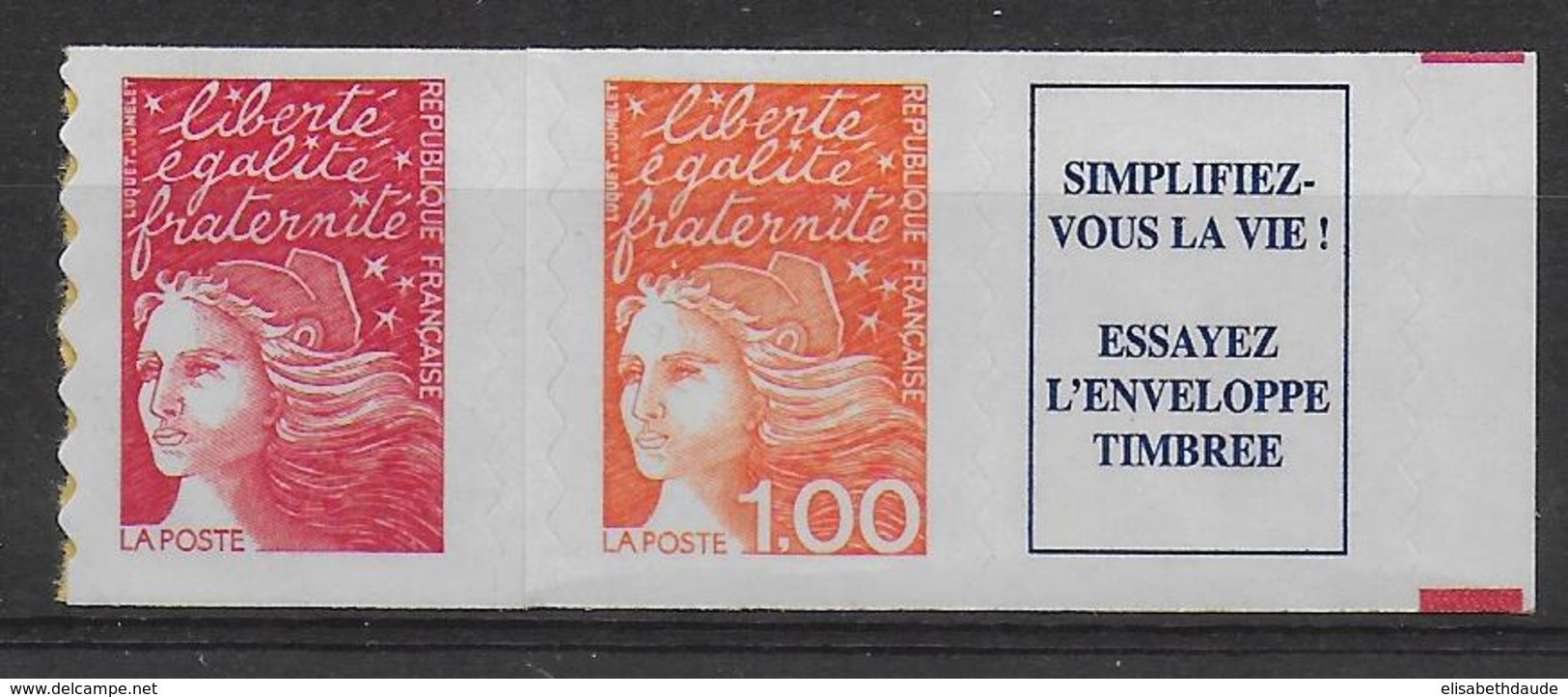 LUQUET - 1997 - YVERT N° 3101b  -  ISSU De CARNET - 1997-2004 Marianne (14. Juli)